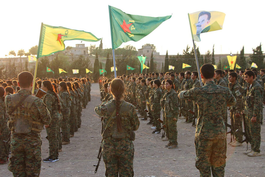 Koerdische YPG-soldaten.