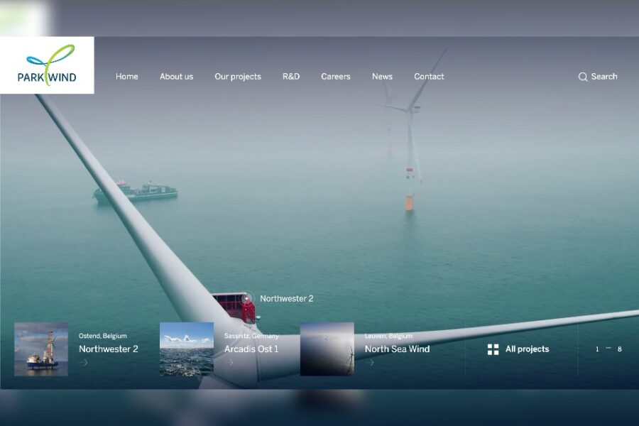‘Parkwind’, de website van de Belgische windmolenparken waar de federale
regering op rekent om de energietransitie te realiseren.