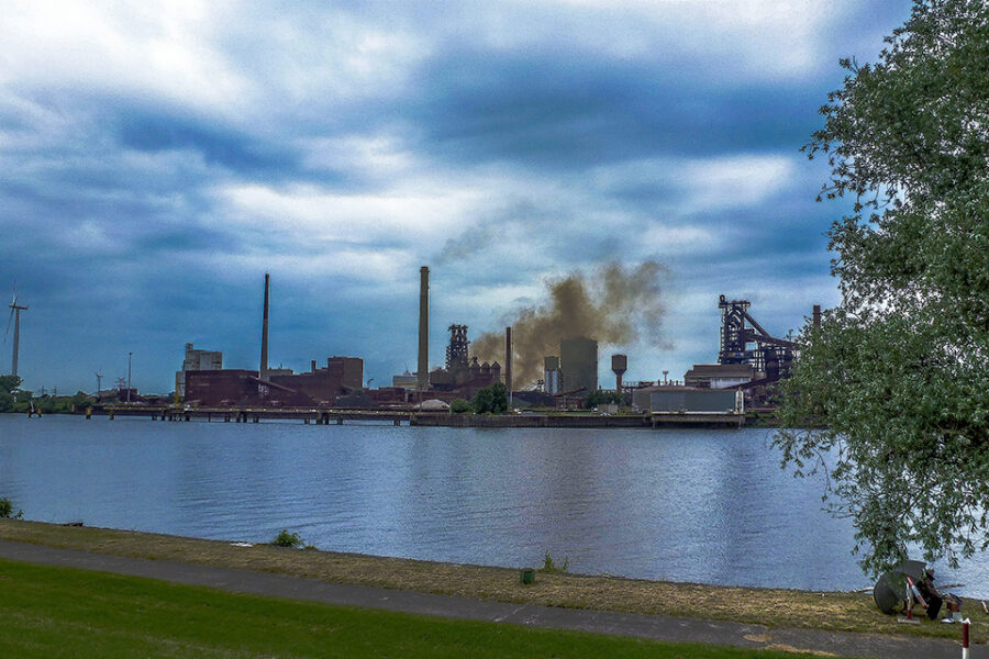 De fabriek van ArcelorMittal in Bremen.