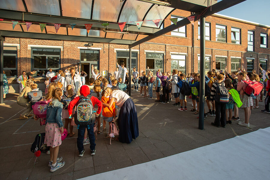 De eerste schooldag in een school in Sint-Denijs-Westrem.
