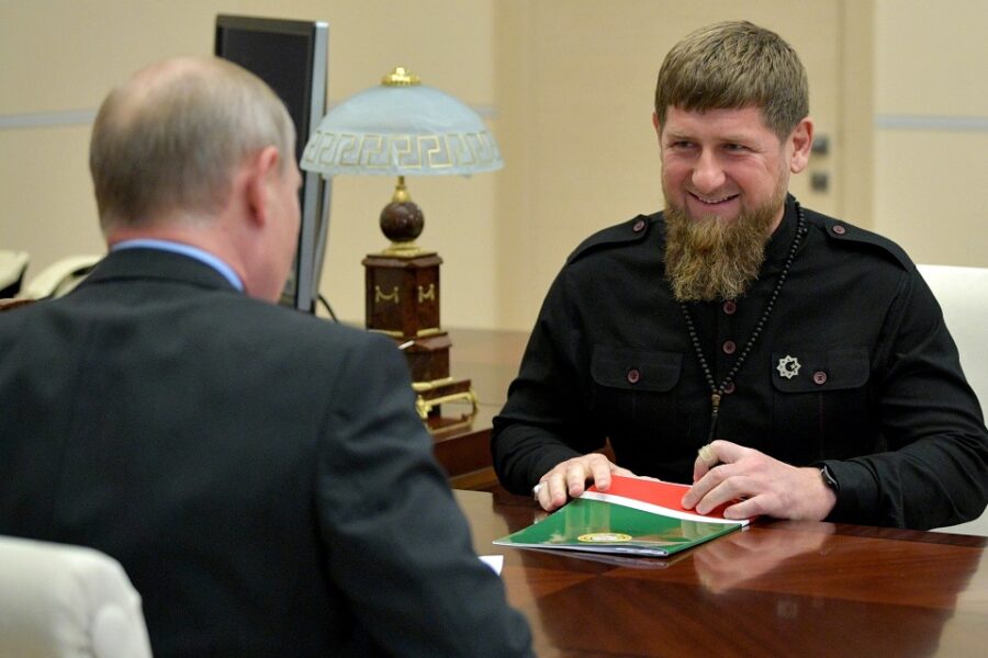 Vladimir Poetin en Ramzan Kadyrov.