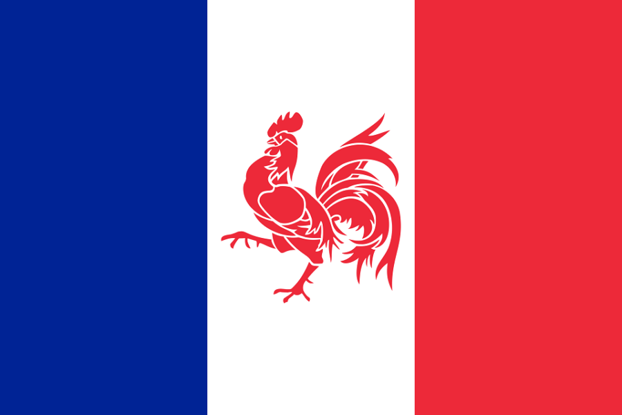 Vlag van het rattachisme (beweging voor aanhechting Wallonië bij Frankrijk)