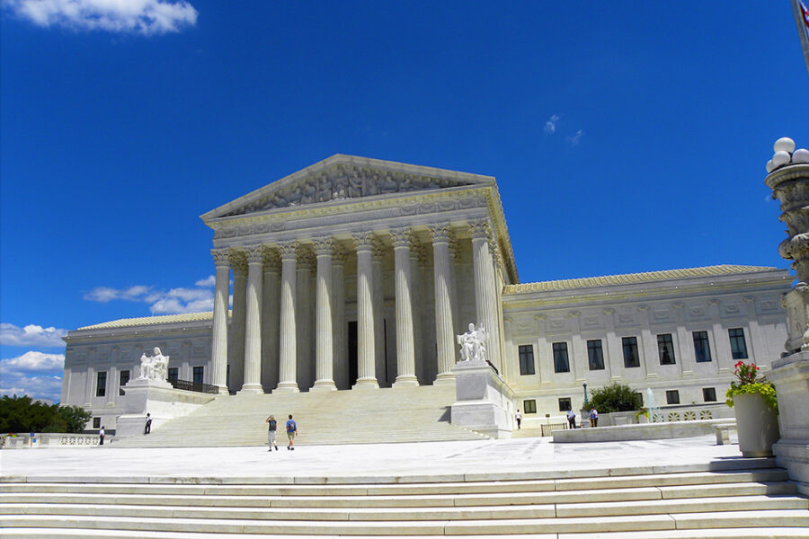 Het Supreme Court-gebouw in Washington.