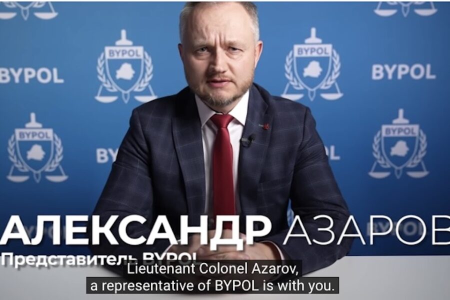 Aleksandr Azarov, woordvoerder van BYPOL