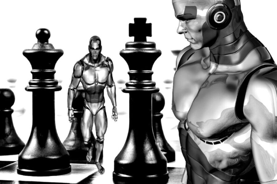 Kunstmatige intelligentie die je leert hoe je fictie kunt schrijven die voor
mensen boeiend is – en schaakgrootmeesters, die tegen kunstmatige intelligentie
spelen om beter te worden.