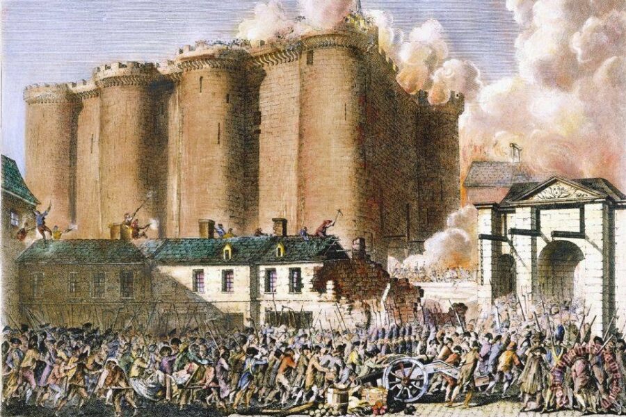 14 juli 1789, de Bestorming van de Bastille: het volk komt in opstand.