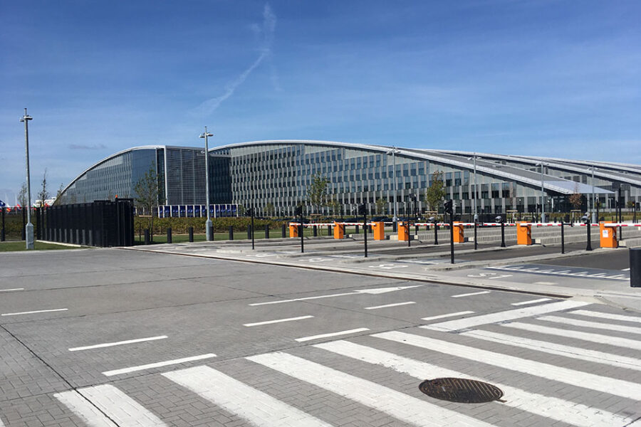 Het NAVO-hoofdkwartier in Brussel.