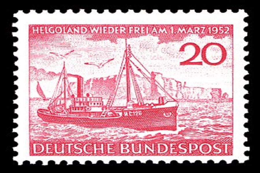 Postzegel ter gelegenheid van de teruggave van Helgoland aan Duitsland (1952)