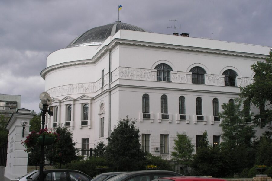 Het Lerarengebouw in Kiev, waar de Centrale Rada in 1917 vergaderde