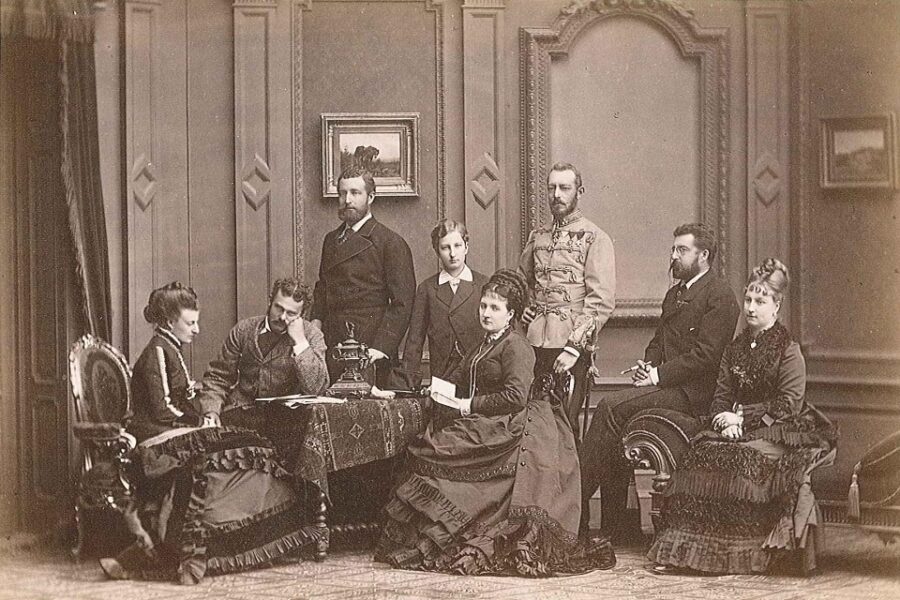 Saksen-Coburg-Gotha, familiefoto, ca. 1875