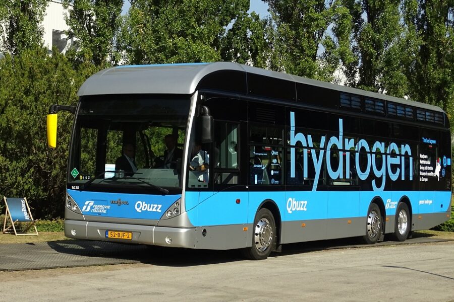 Een bus die op waterstof rijdt.