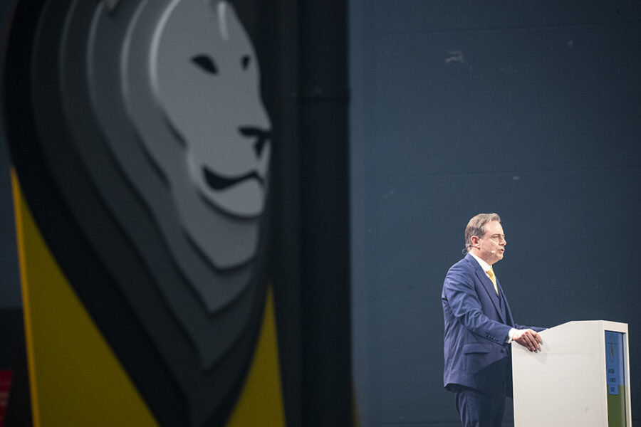 Bart De Wever tijdens het N-VA-congres van 14 mei in Antwerpen.