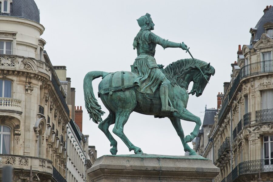 Standbeeld van Jeanne d’Arc in Orléans.