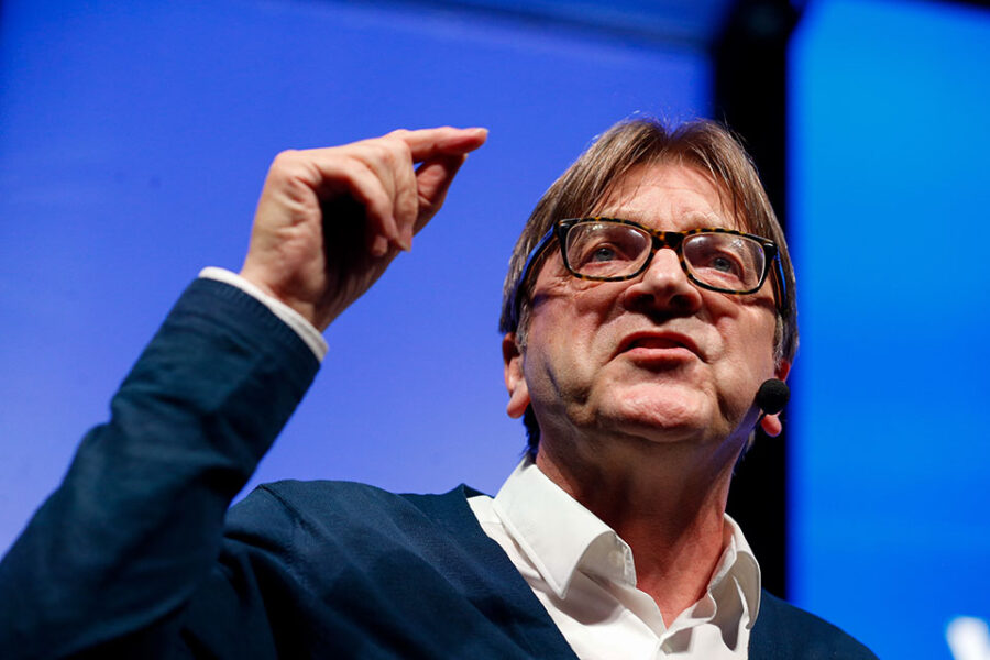 Guy Verhofstadt, het absolute boegbeeld van Open Vld de voorbije dertig jaar.