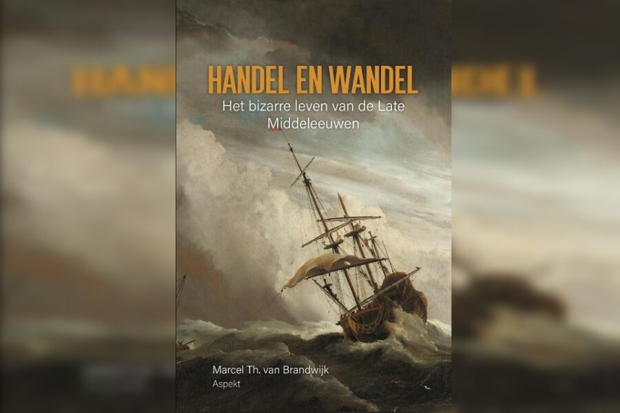 
Voorplat (breed) van Handel en wandel, door Marcel van Brandwijk.