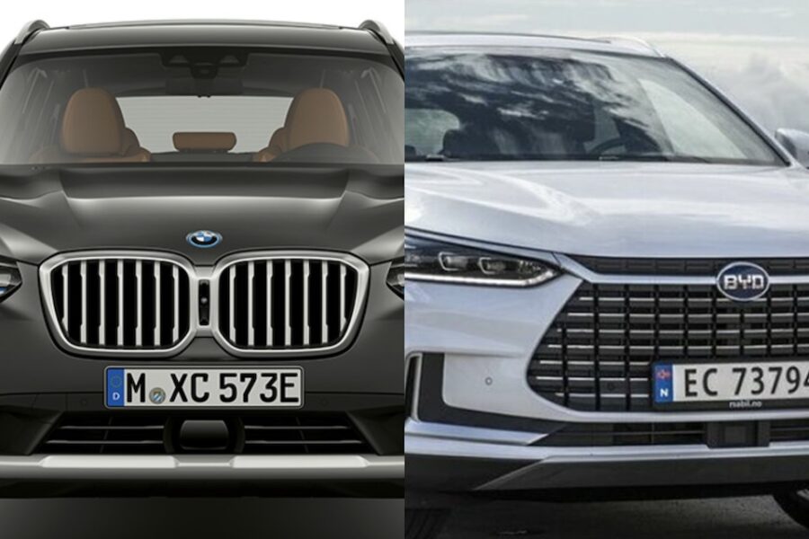 Duitsland vs China: links BMW, rechts BYD.