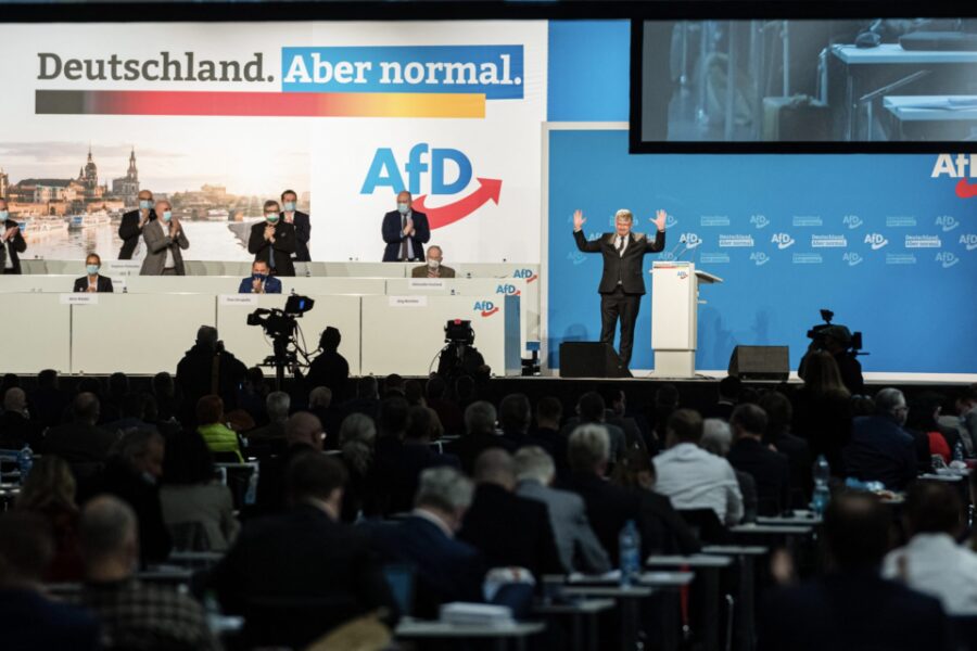 Een partijcongres van AfD in 2021.