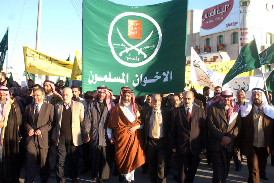 Moslimbroeders demonstreren in Jordanië.