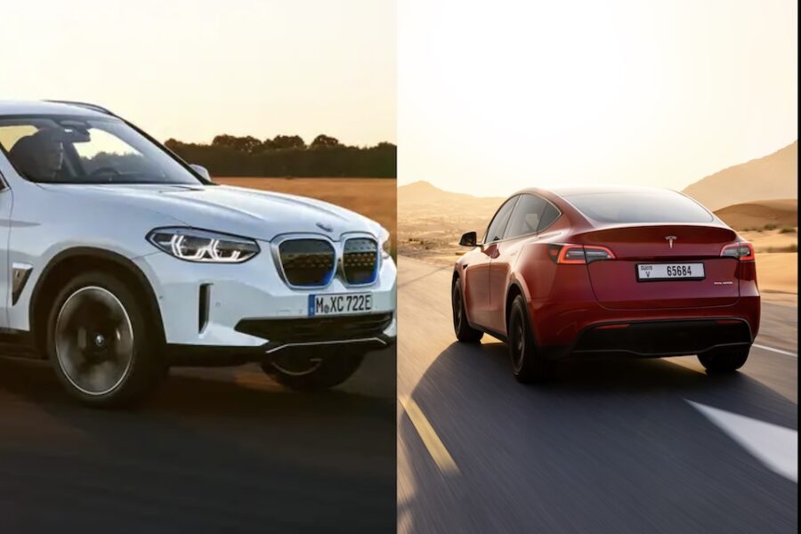De nieuwe BMW iX3 en de populairste leasebak: de Tesla Y.