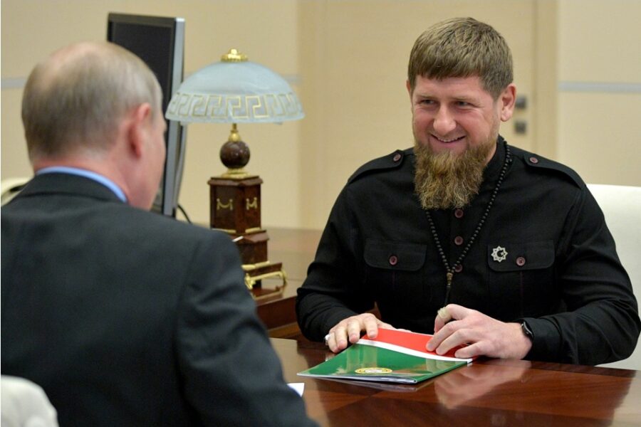 Vladimir Poetin en Ramzan Kadyrov.