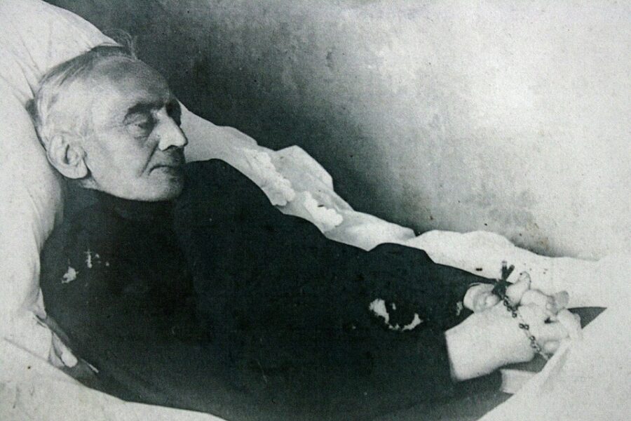 Adolf Daens (1839-1907) op zijn sterfbed