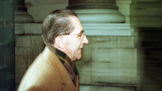 Willy Claes, november 1998, ten tijde van het Agusta proces.