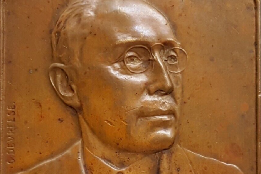 Bronzen plaket voor Fernand Neuray (1874-1934)