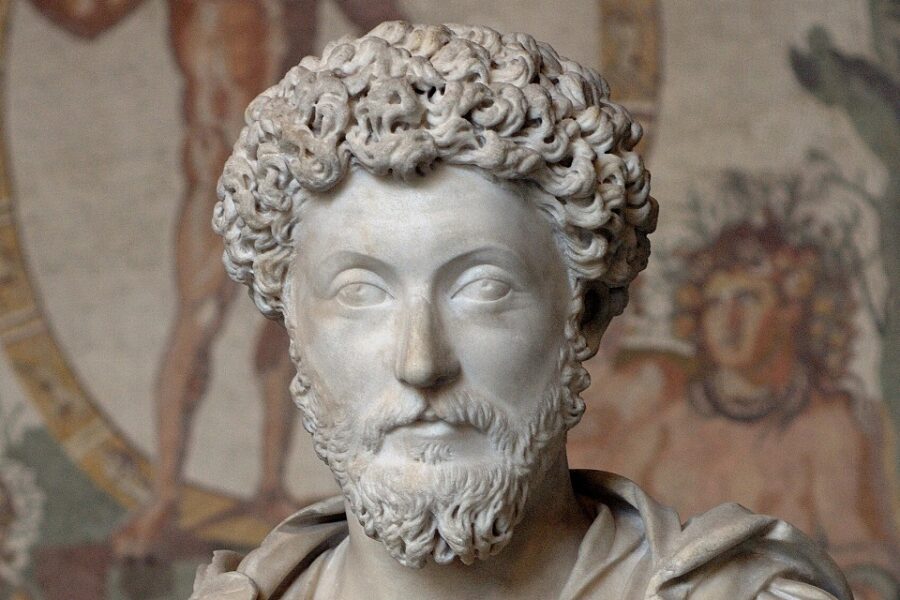 Borstbeeld van Marcus Aurelius (121-180) in de Glyptothek München