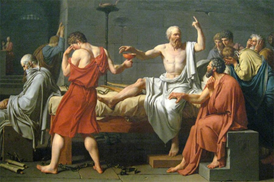 De dood van Socrates door Jacques-Louis David (1787)