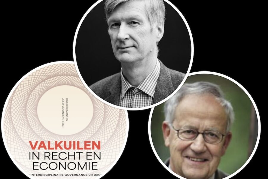 Erik Buyst (bovenaan) en Dirk Heremans (rechtsonder) schreven een bijdrage voor
het boek ‘Valkuilen in recht en economie.’